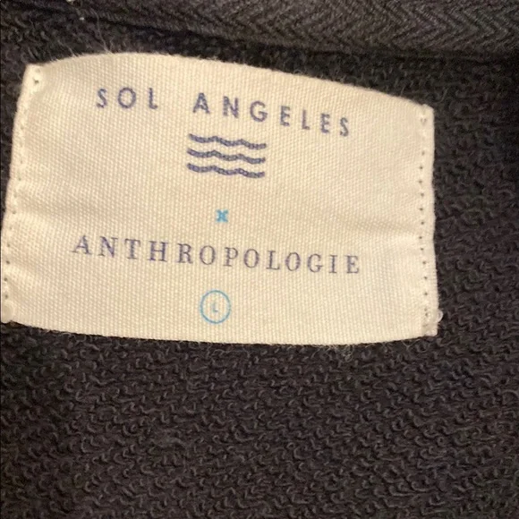 SOL ANGELES ANTHROPOLOGIEVintyge Black Bonita Sweatshirt. Size L - Picture 6 of 11